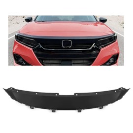 KUAFU Front Upper Grille Cover Trim Compatible with 2021-2022 Honda Accord Replacement for 71105TVAF00ZZ HO1210170 Bumper Grill Cover Trim Molding Panel Black