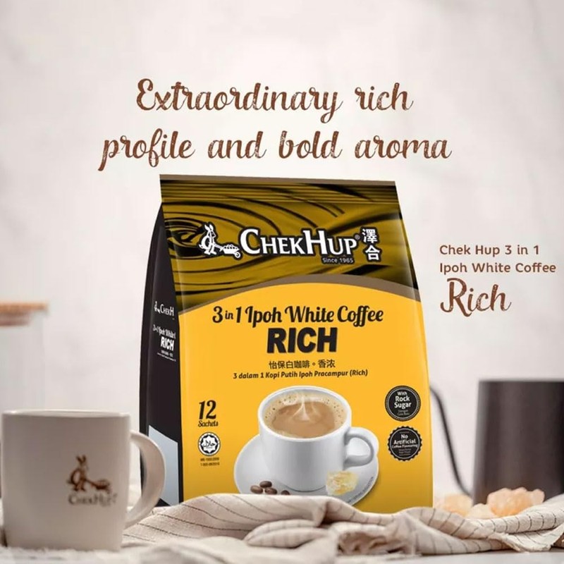 Chek Hup 3 in 1 White Coffee Rich 40g*12 Sachets