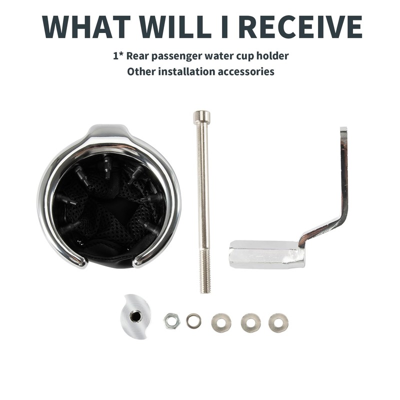 PSLER Rear Passenger Drink Cup Holder for Goldwing GL1800 2001-2017