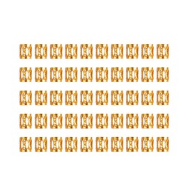 50 Pcs Dreadlocks Beads Aluminum Dread Locks Metal Cuffs Braids Accessories for Women and Girls Braiding Hair Jewelry ( Gold )