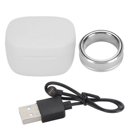 Smart Health Ring Sleep Monitoring Step Counting IP68 Waterproof Rechargeable Wearable Smart Ring Fitness Tracker for Men and Women Silver 11