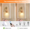 MWZ Gold Battery Operated Wall Sconces Set of Two,Wireless Indoor