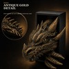 Dragon Bookshelf Decor, Gothic Fantasy Bookends for Home Office, Resin