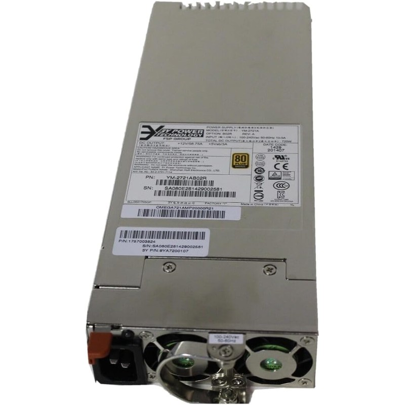3Y Power YM-2721A 720W 2U Server Power Supply YM-2721A Power