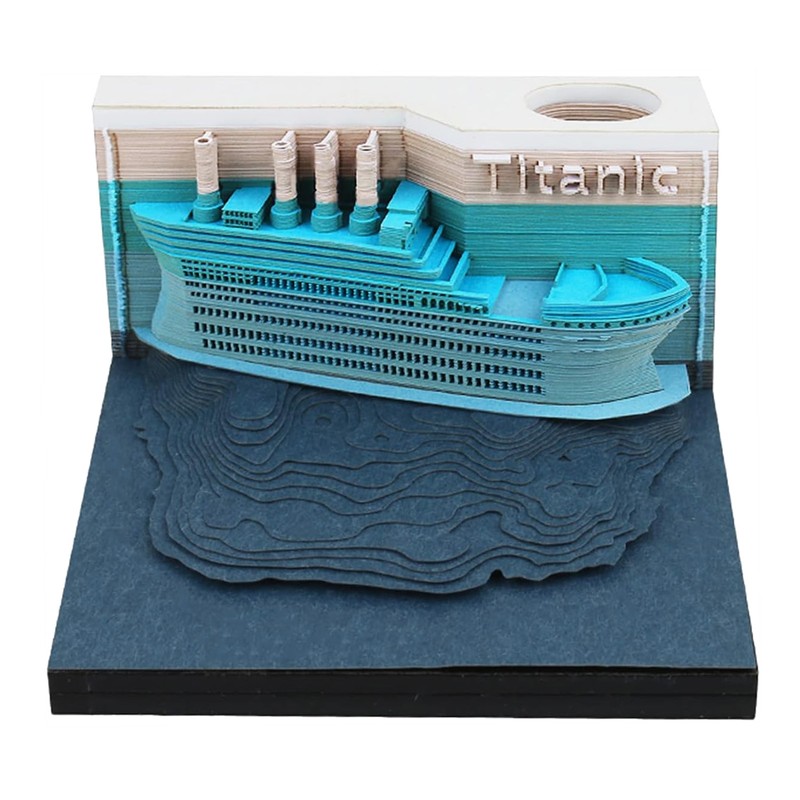 Creative Cruise Ship Sticky Notes Desktop Decoration 3D Hand Tear