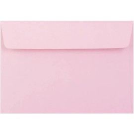 Light Pink Peel & Seal Greeting Card Envelopes to Fit A5 Greetings Card or A4 Card Fold in Half for Invitation Wedding Birthday Party Crafts 152x216mm - 10 Envelopes (Light Pink Peel & Seal)