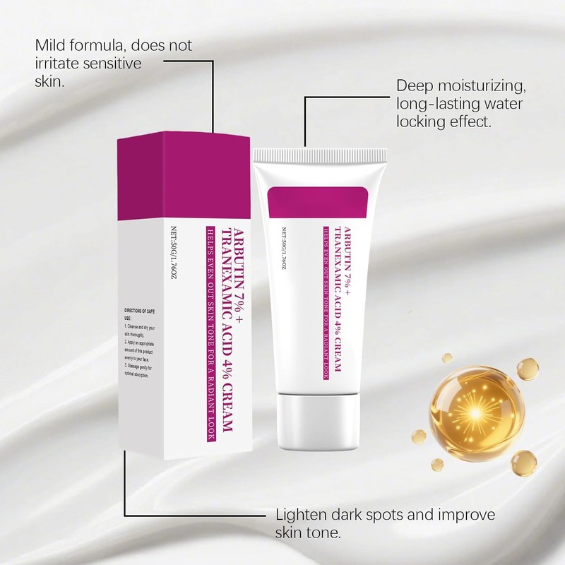 Crema para Manchas 2 Piezas, Arbutina 7% + Ácido Tranexámico