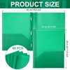 Patelai 48 Pcs Plastic Folders with Pockets and Prongs 2