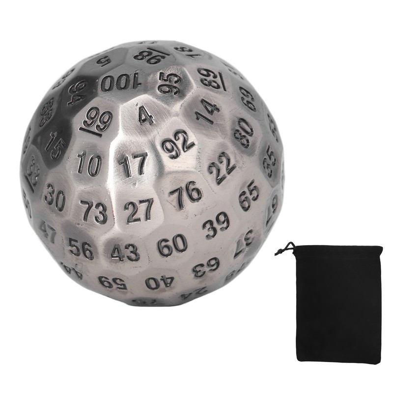 Polyhedral Metal Dice Exquisite Heavy 100 Sided Role Playing Dice