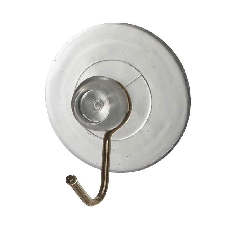 Wenko "Nickel Suction Hook, Transparent, 4-Piece