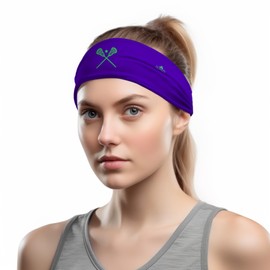 Duwoni Sports Headbands for Men, Moisture Wicking Workout Headband, Sweatband Headbands for Running,Cycling,Football,Yoga,Tennis,Hiking,Lacrosse,Hairband for Women and Men (Purple)