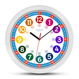 Cander Berlin MNU 1030 Children's Wall Clock and MNA 1030 M Wrist Watch Children's Watch Children's Watch Learning Clock Girls
