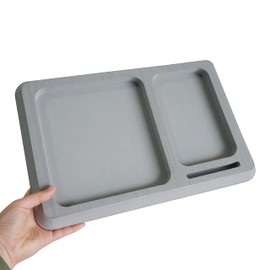 DNB Adhesive Boat Dash Holder - EVA Foam Boat Dash Pad Storage Organizer with Separate Compartments for Cell Phones/Boating Tools/Fishing Accessories- Gray