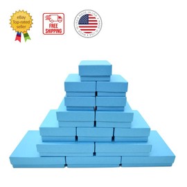 Novel Box 15Pcs Made In USA Jewelry Gift Box in Chocolate with Removable Cotton Pad