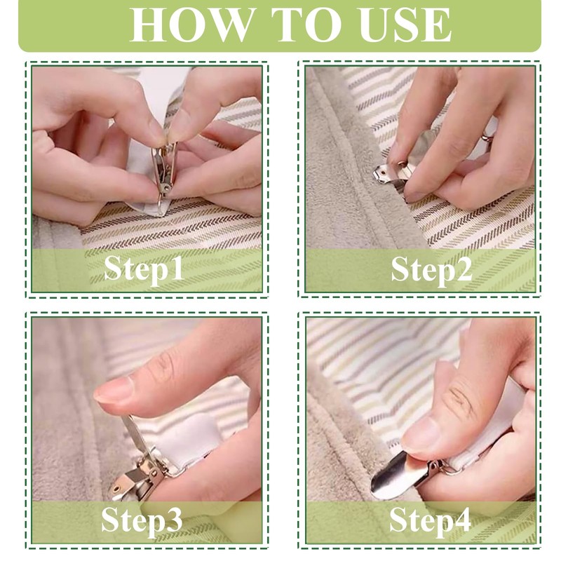 Oenothera 5 Pieces Tablecloth Clips Hidden Strap, Adjustable Elasticity Picnic