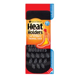 Heat Holders Men's Winter Extremely Warm Non-Slip Thermal Socks with ABS -