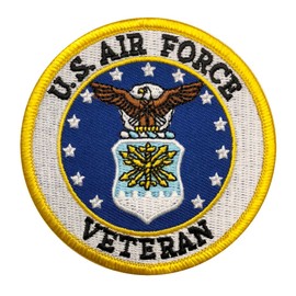 Veteran Air Force Patch Iron on sew on 3 inch (AFV1)