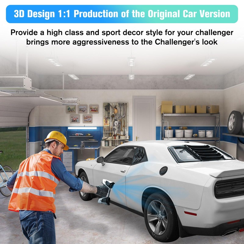 LitMiRaCle Rear & Side Window Louvers Windshield Sunshade Wind Shutter