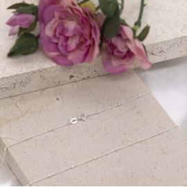 Tuscany Silver Women's Sterling Silver 1.5mm Balls and Trace Chain Necklace 41cm/16'