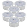 Trango Set of 6 LED Recessed Spotlights in White Round