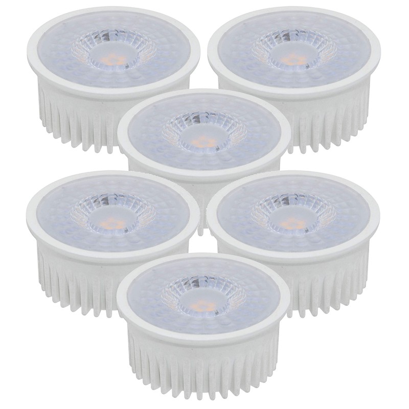 Trango Set of 6 LED Recessed Spotlights in White Round