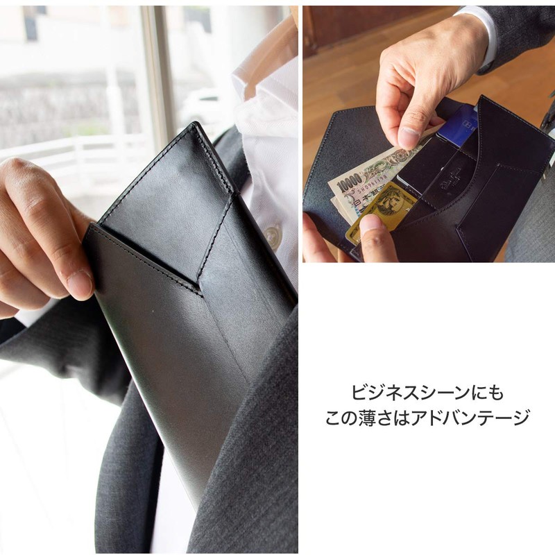 Dom Teporna Single-Piece Leather Bill Compartment No Coin Pocket Long