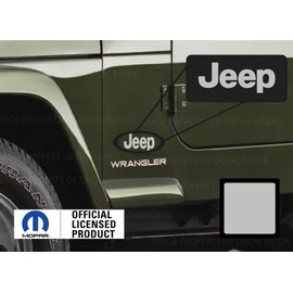 Decal Mods 97-06 TJ Fender Small Jeep Side Logo Graphic fits Jeep Wrangler TJ (1997-2006) (Set of 2) SJ3Y6 Metallic Silver