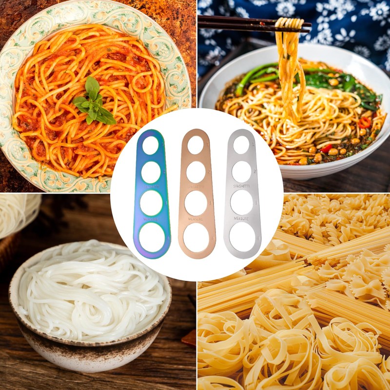 DMZK 3 Pcs Pasta Spaghetti Measurer Tool, Stainless Steel Pasta