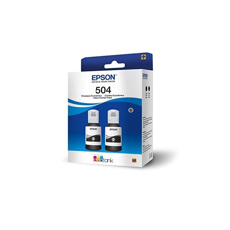 Epson Ecofit Botellas de Tinta Color Negro T504 2 Unidades