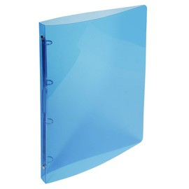 Exacompta - Ref. 51198E - 1 Flexible binder in PP Crystal - 4 round rings, diameter 15 mm - Spine 20 mm - External dimensions: 32 x 25 cm - A4 file format - 5 random colors