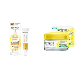 Garnier Express Aclara Crema de Ojos para Reducción Ojeras con Vitamina C, Niacinamida, Cafeína, 15 ml  Gel Crema Hidratante con Vitamina C Anti...   
