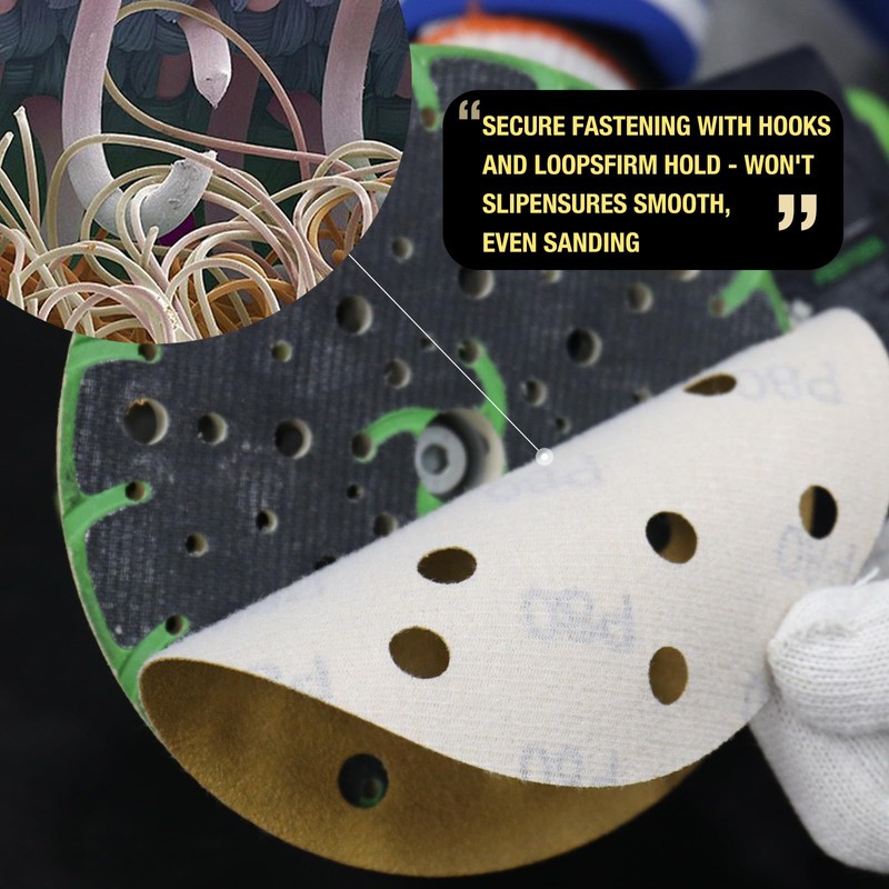 150mm Sanding Discs,6 Inch 15 Hole Sanding Discs,Hook and Loop