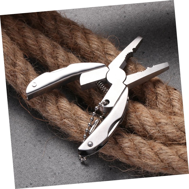 KONTONTY Sturdy Stainless Steel Mini Pliers for Cutting Multi-use Folding