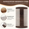 HonGien Wooden Beard Comb Anti Static Moustache Pocket Comb with
