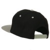 3D Clover Embroidered Two Tone Snapback Cap - Black Silver