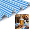 AhfuLife Oktoberfest Tablecloth, 1/2/4 Pcs Oktoberfest Tablecover Bavarian Blue White
