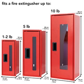 Fire Extinguisher Box Large Size 22inch Height | Fire Extinguisher Storage | Fire Extinguisher Weaterproof Cabinet | Fire Extinguisher Wall Mounted Box | Visible Fire Safety Cabinet/Storage