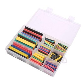 DEVMO 328PCS Heat Shrink Tubing 2:1Wire Cable Wrap Assortment Electric Insulation Tube Kit 5 Color 8 Size