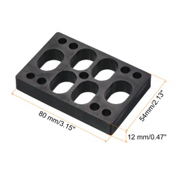 PATIKIL 4pcs 12mm Skateboard Riser Pads Plastic Longboard Riser Pads Angled Wedge Shock Pads for Skateboard Trucks Black