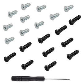 Komitasui - Tornillos para diadema de repuesto para Sony WH-H900N WH-CH700N WH-1000XM4, MDR7506 Tornillos para auriculares 20 piezas (10 piezas negras + 10 piezas plateadas)