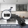 Kyuionty 2Pcs Keyed Hasp Locks 3 Inch Twist Knob Keyed