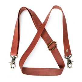 60-inch Genuine Leather Crossbody Strap Replacement for Purse, Handbag & Messenger Bag 1” Wide Adjustable Shoulder Strap (Brown)