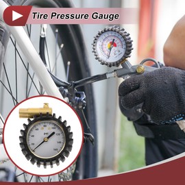 HEROFFIX 1 Pcs Universal Tire Pressure Gauge Gear Sleeve 0-160 PSI GS20-ZBR2-160PSI Air Pressure Meter for Bicycle