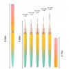 WOKOTO 5 Pcs Nail Art Liner Brushes Yellow Green Gradient