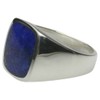 Fine Signet Ring 925 Silver with Lapis Lazuli, Silver