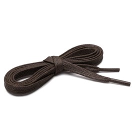 uxcell 2 Pairs Waxed Cotton Leather Boots Casual Shoes Flat Shoelaces for Men Women 90cm / 35.43" Dark Brown