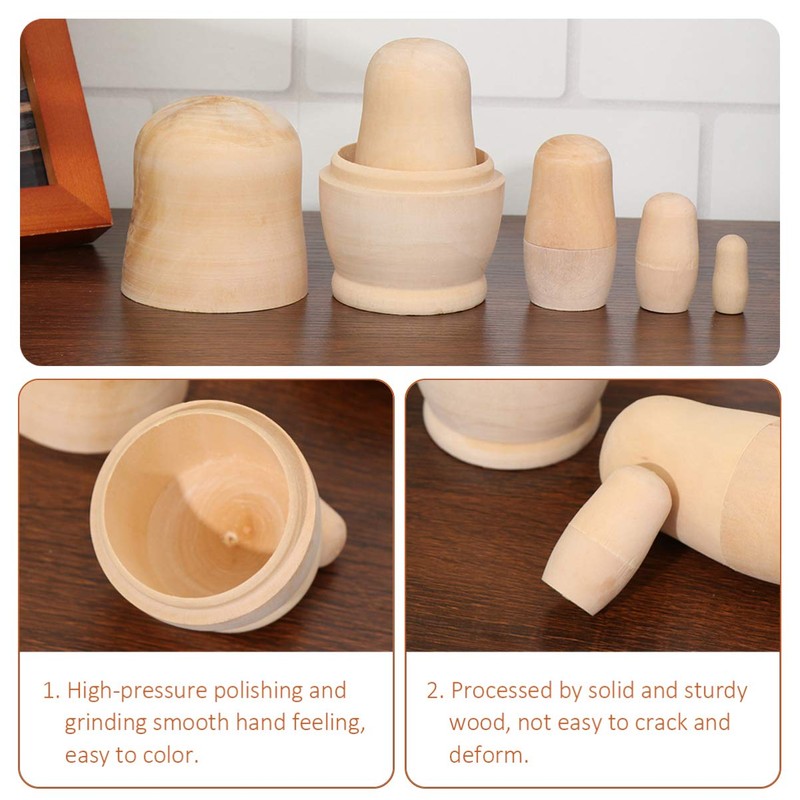 iplusmile Matryoshka Russian Doll Wooden Nesting Interior Children's Toy Present