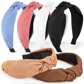 Triko Set de 6 Diademas para Mujer con Nudo de Moda, Bandas Anchas para la Cabeza, Accesorios para el Cabello Mujer, Diademas Elegantes para Mujeres y Niñas