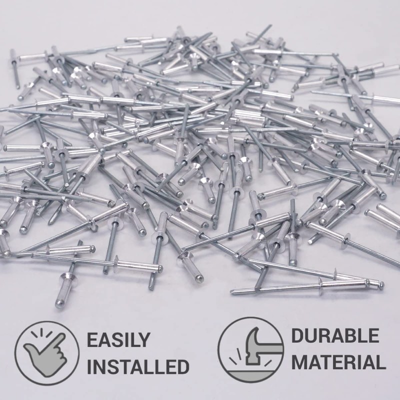 SKIR'CO (100 pcs) Countersunk Aluminium Blind Rivets 3.0 x 14