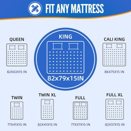 BAGAIL Mattress Bags for Moving, Mattress Covers with Heavy Duty Handles, Reusable Mattress Storage Bag for Moving Supplies(Blue, King)